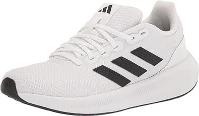adidas Women's Run Falcon 3.0 Sneaker, White/Black/Black, 8.5